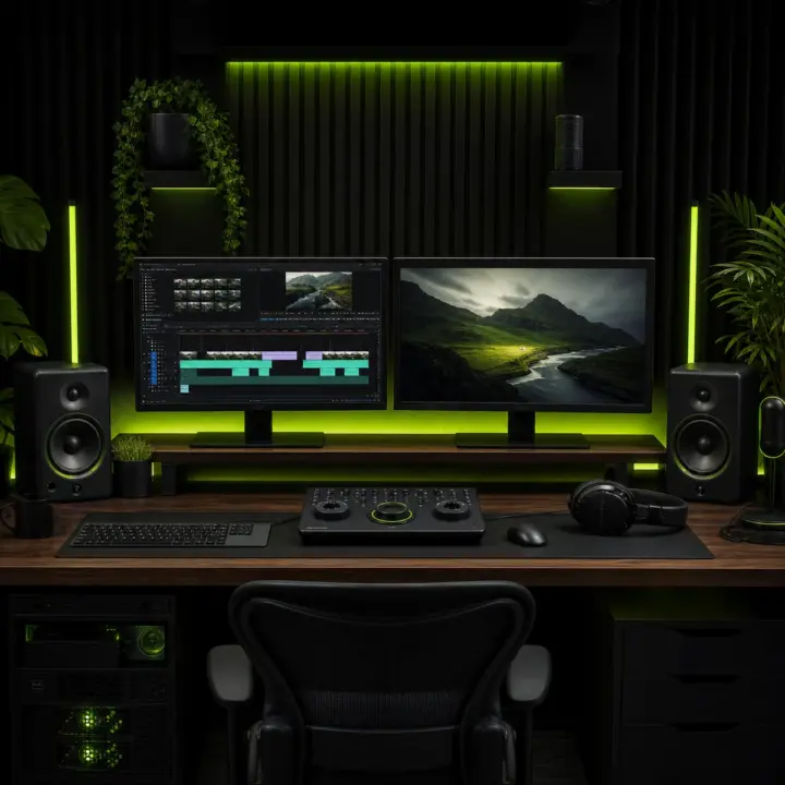 Professioneller Videoschnitt-Arbeitsplatz für das CutterKomben Creator Bundle