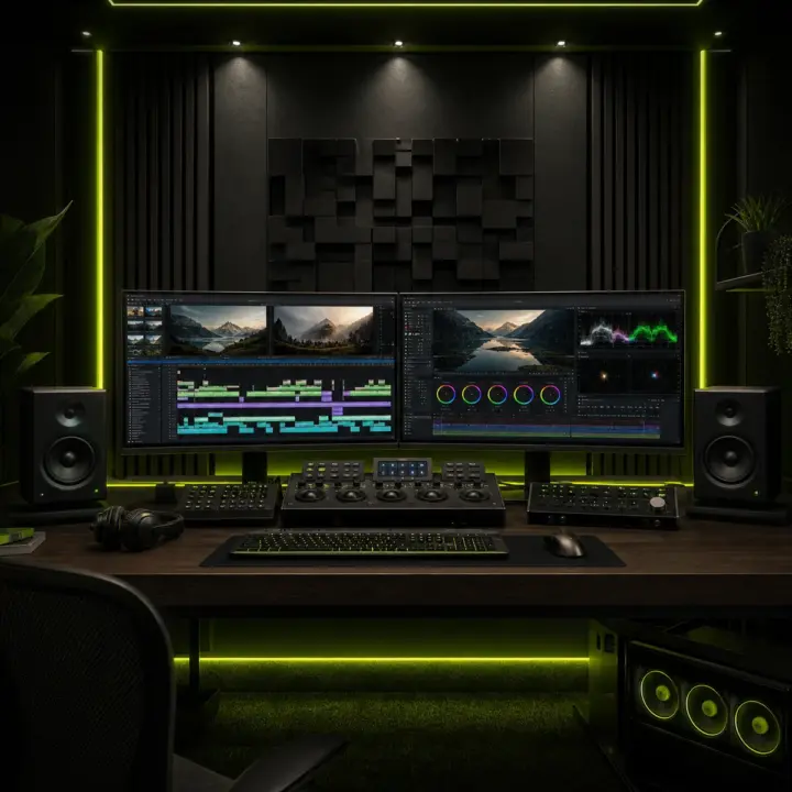 Erweiterter Videoschnitt-Arbeitsplatz für das CutterKomben Creator Pro Bundle